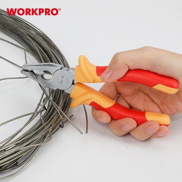 GlobalHouse WORKPRO คีมปากจิ้งจกหุ้มฉนวนกันไฟ 1000โวลต์ 6” รุ่น WP342016 สินค้าของแท้คุณภาพดี