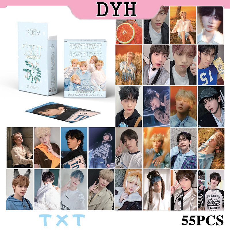 55 ชิ ้ น/box TXT Laser Card Photocards LOMO Card อัลบั ้ ม KPOP