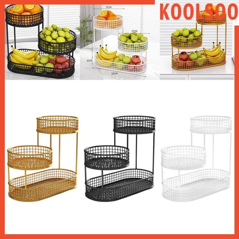 [Koolsoo ] ตะกร ้ าผลไม ้ ที ่ วางชาม Space Saver Counter Container, Table Centerpiece ชั ้ นวางผักเสิร ์ ฟขาตั ้ ง