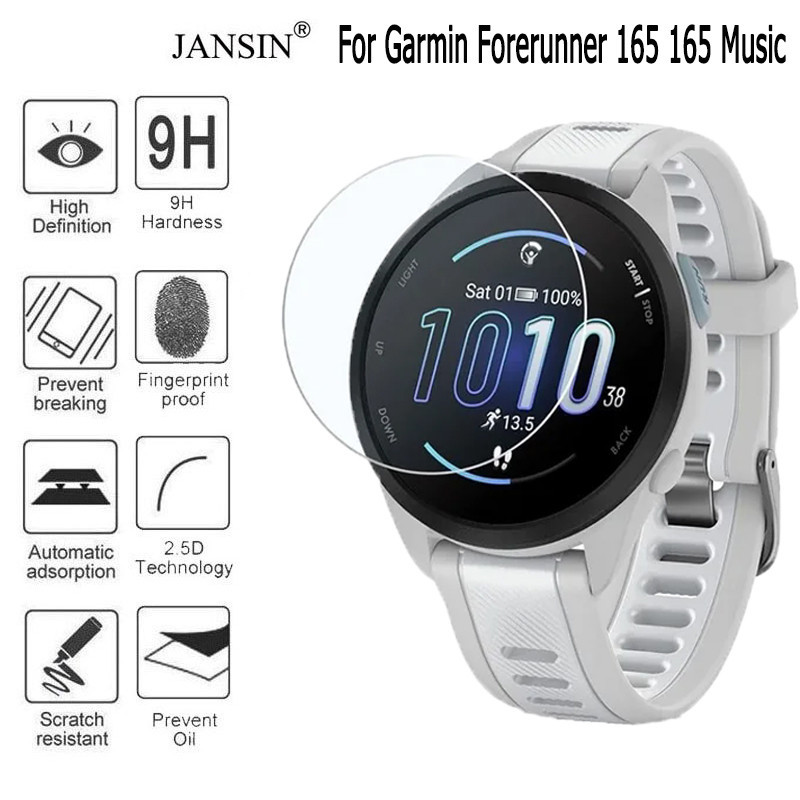 ฟิล์มกระจก Garmin Forerunner 165 165Music ฟิล์มกระจกนิรภัยกันรอยหน้าจอ สําหรับ SmartWatchสมาร์ทวอทช์
