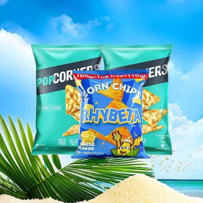 ข้อเสนอพิเศษเวลาจํากัด Popcorners air คอร์นเฟลกกรอบ ของว่างไม่ทอด เกล็ดขายดี Popcorners หยกกรอบอากาศ