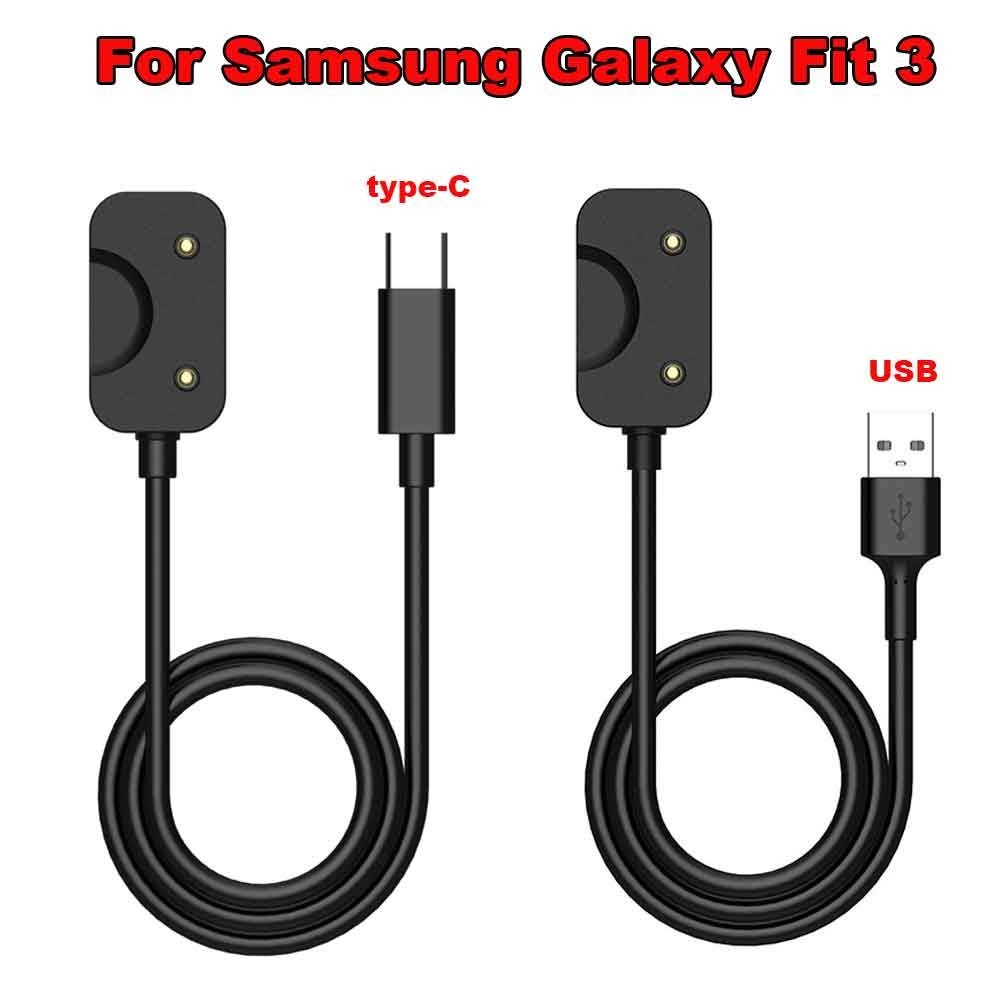 สายชาร์จ Type C/USB สําหรับ Samsung Galaxy Fit 3 Fit3 SM-R390 สมาร์ทวอท์ชอะแดปเตอร์ชาร์จสายไฟแม่เหล็กสายชาร์จ