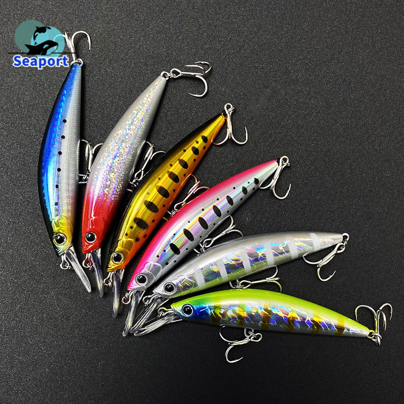 ตกปลา Heavy Minnow Lure, 90 มม . 27g Sinking Long Casting Rolling Wobblers เหยื ่ อ