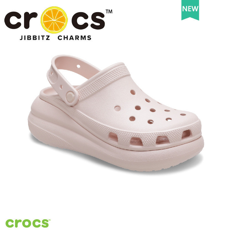 รองเท้า crocs แท้ crocs Crush Clog สีชมพู รองเท้าหัวโตผู้หญิง รองเท้ากันลื่น#207521