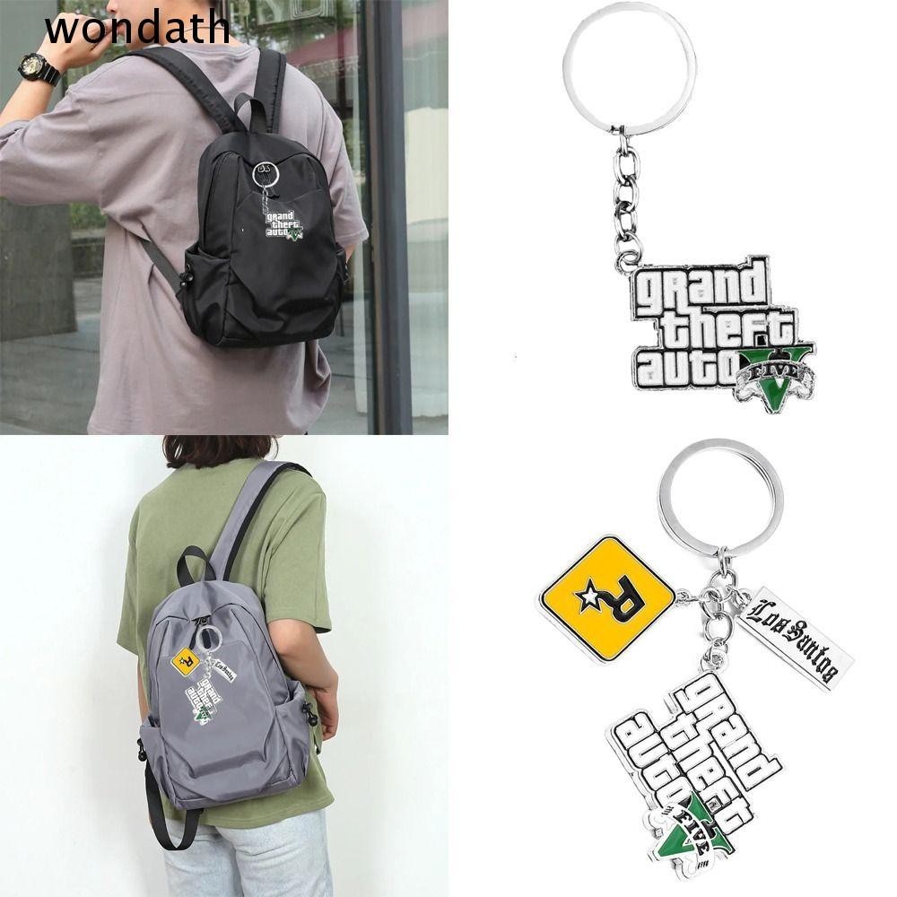 Wonda เกม PS4 GTA5 พวงกุญแจ , พวงกุญแจ GTA V Grand Theft ผู ้ ถือกุญแจอัตโนมัติ , จี ้ รถ Keyholder แฟนของขวัญ 5 ดาว Muti พวงกุญแจผู ้ ชายผู ้ หญิง