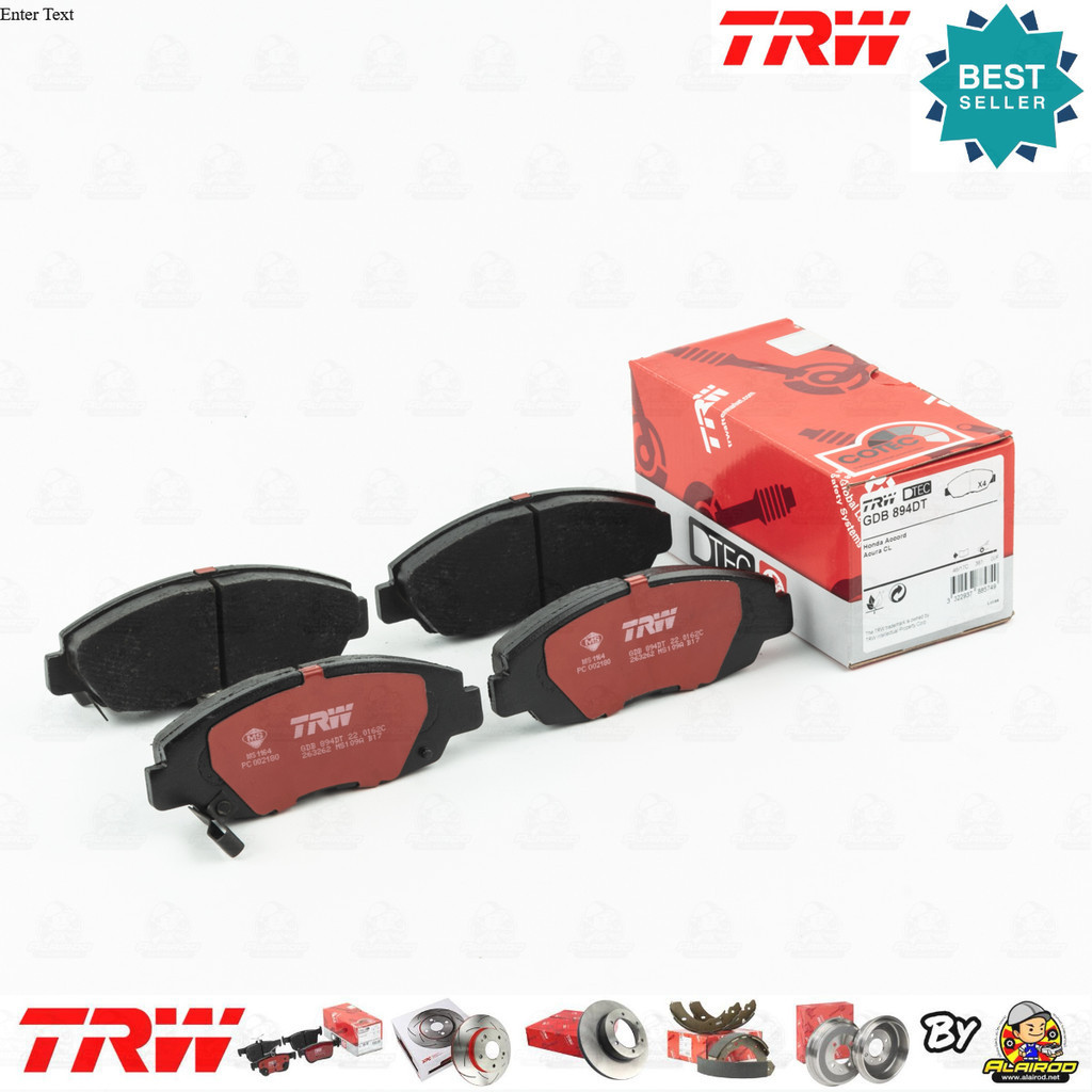 TRW ตัว TOP DTEC ผ้าเบรคหน้า Honda Accord Gen 5 ปี 1994-1997 GDB 894 DT ฮอนด้า แอคคอร์ด เจน 5