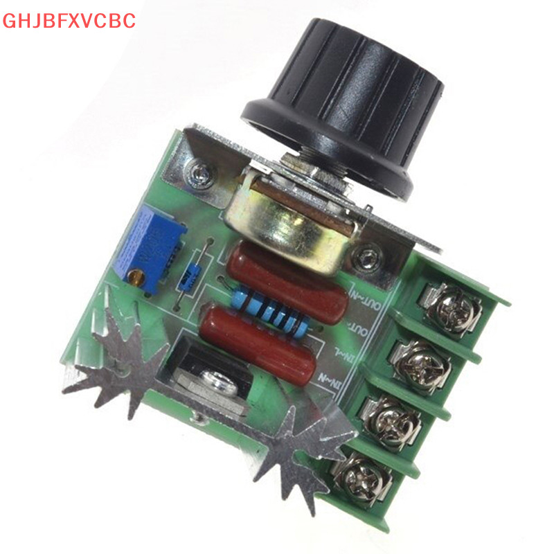 Zhechuiaa.th คุณภาพสูง 2000W AC 220V SCR อิเล ็ กทรอนิกส ์ โมดูลควบคุมแรงดันไฟฟ ้ าควบคุมความเร ็ วคอนโทรลเลอร ์ รถจักรยานยนต ์ ใหม ่