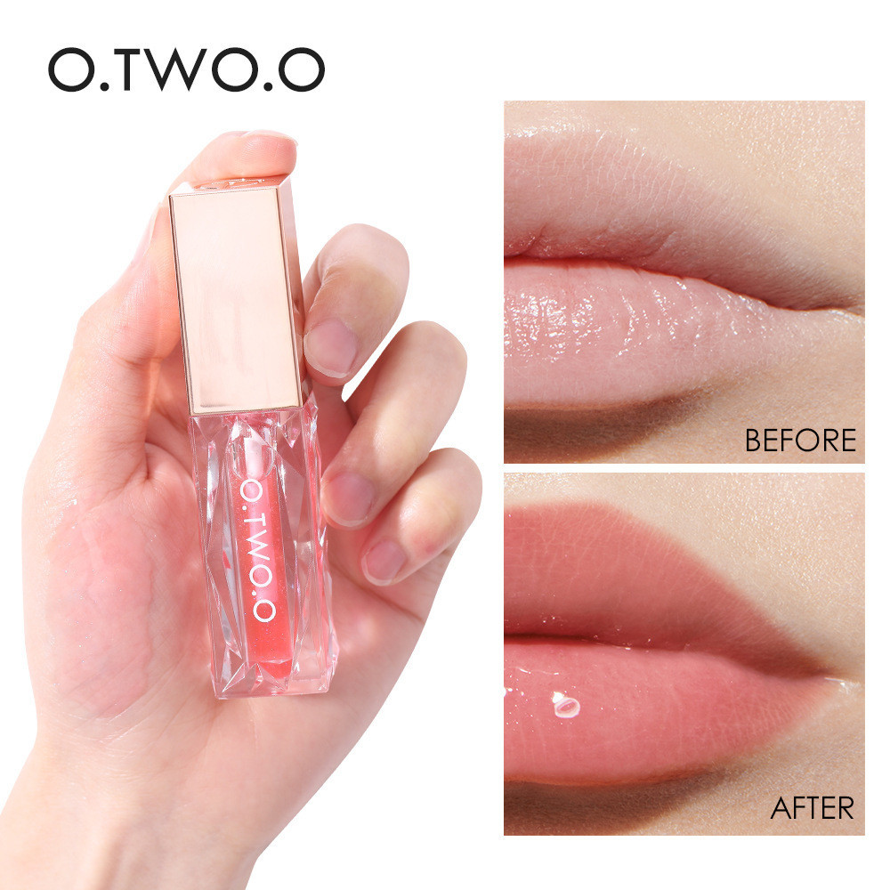 O.two.o Clear Berry Ice Crystal Lip Gloss Water Gloss Glass Transparent Toot Lip Gloss Color Holding Lip Gloss 1014 KYCO