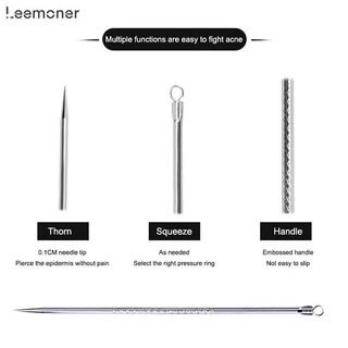 Lemon ไม้กดสิว ที่กดสิว เหล็กกดสิว เจาะหัวสิว โลหะอย่างดี 8cm-LN