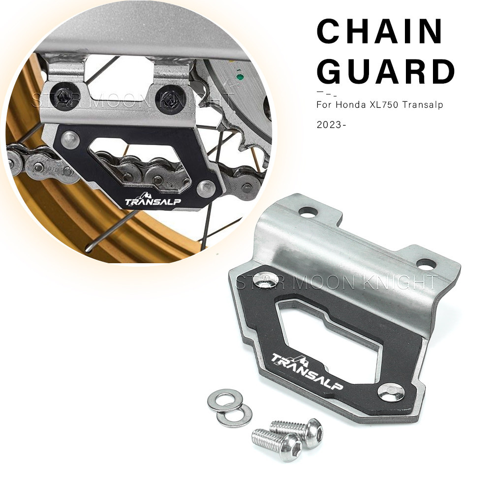Stablize Chainring สําหรับ Honda Transalp XL750 XL 750 2023- อุปกรณ ์ เสริมฝาครอบป ้ องกันโซ ่ Lower Chain Guard