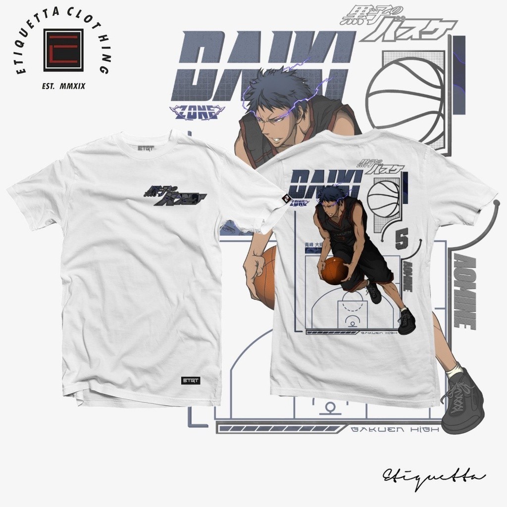 เสื้ออนิเมะอนิเมะสําหรับผู้ชายและผู้หญิง - บาสเก็ตบอลของ Kuroko ทุกเพศ - Daiki Aomine