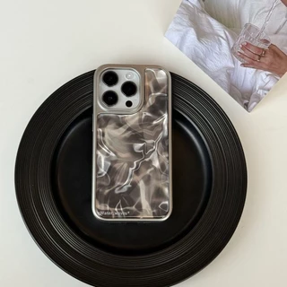 หรูหรา Electroplated bezel ระลอกน้ําเคสโทรศัพท์สําหรับ iPhone15 14 13 13 12 Pro Max ปลอก anti-shock กล้องป้องกัน Double frosted hard ฝาหลัง iPhone