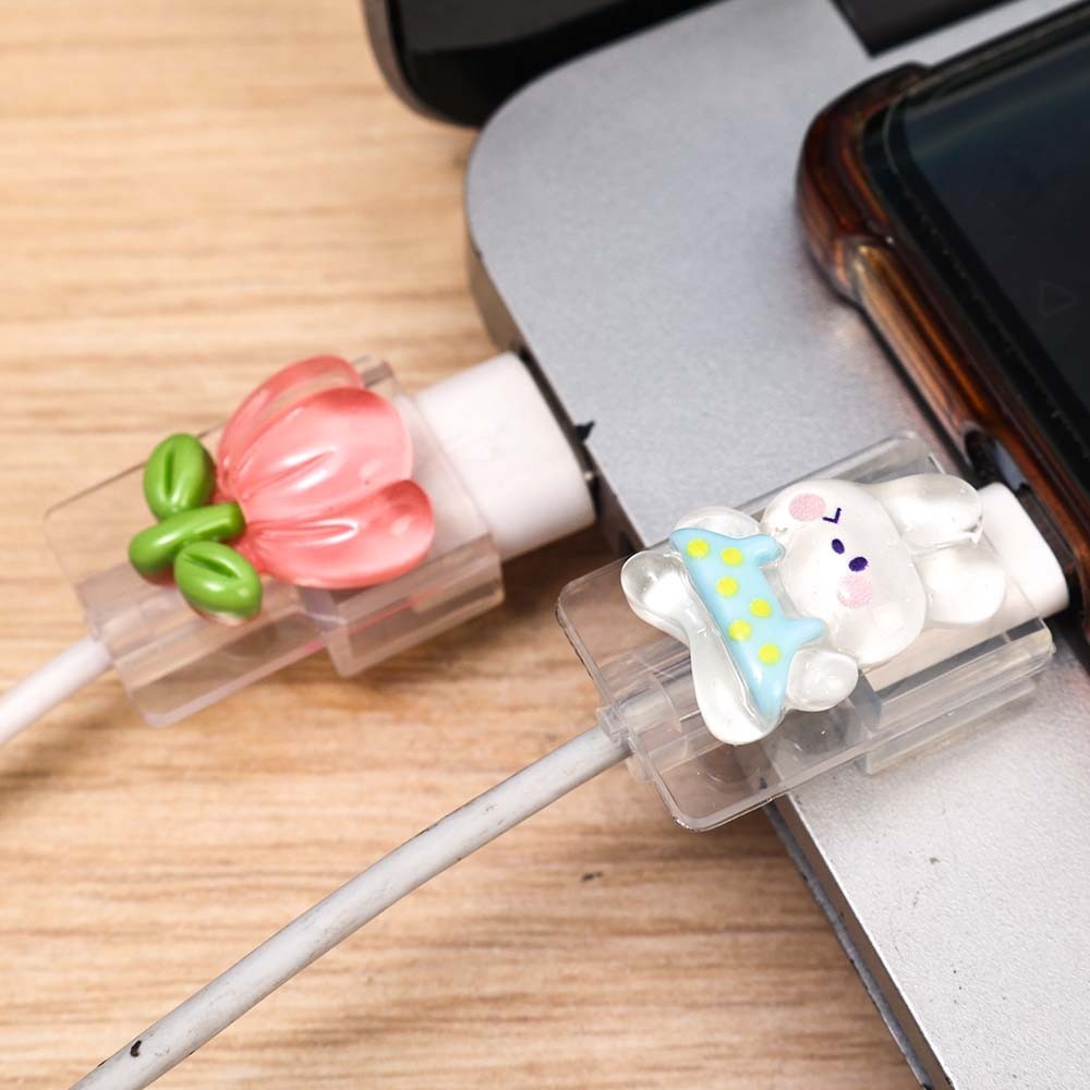 2 ชิ้นหลายสไตล์สายเคเบิลข้อมูล-สําหรับ Android สาย USB ตัวป้องกันหัว-สายชาร์จแขนป้องกัน-ป้องกันการแตกหัก,ป้องกันการดัด-ใช้งานร่วมกับ IOS,สําหรับ Type-C - รูปที่ 3