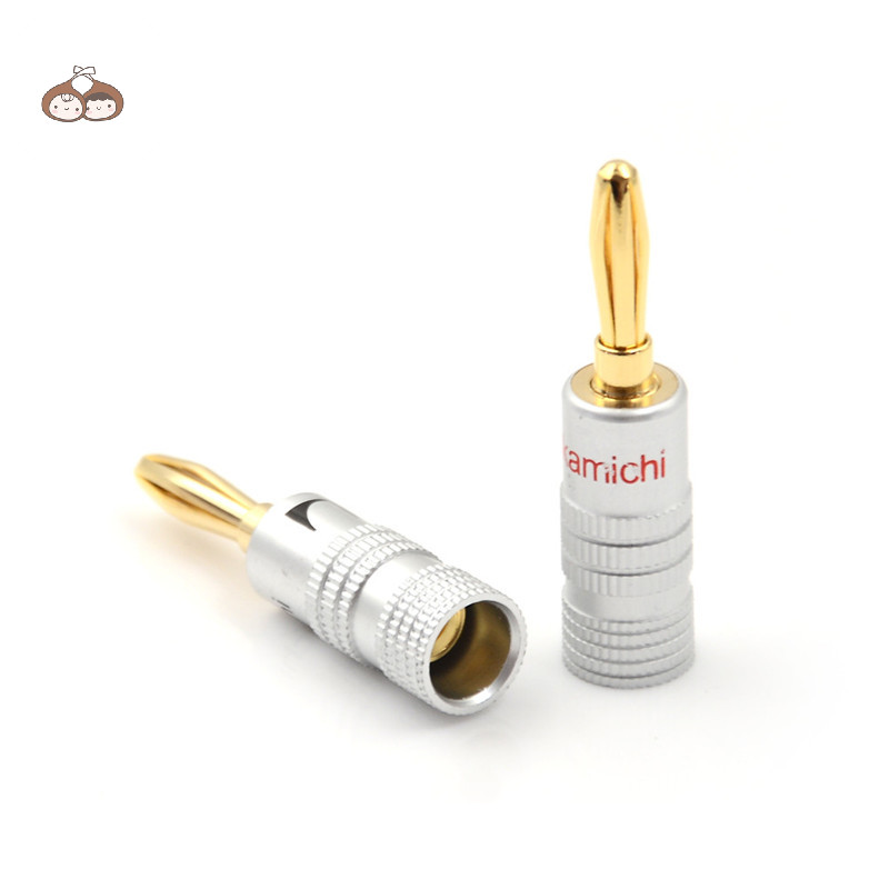 Bef 12 ชิ ้ น Golden Nakamichi ลําโพง Banana Plug Connector อะแดปเตอร ์ ตัวเชื ่ อมต ่ อ TH