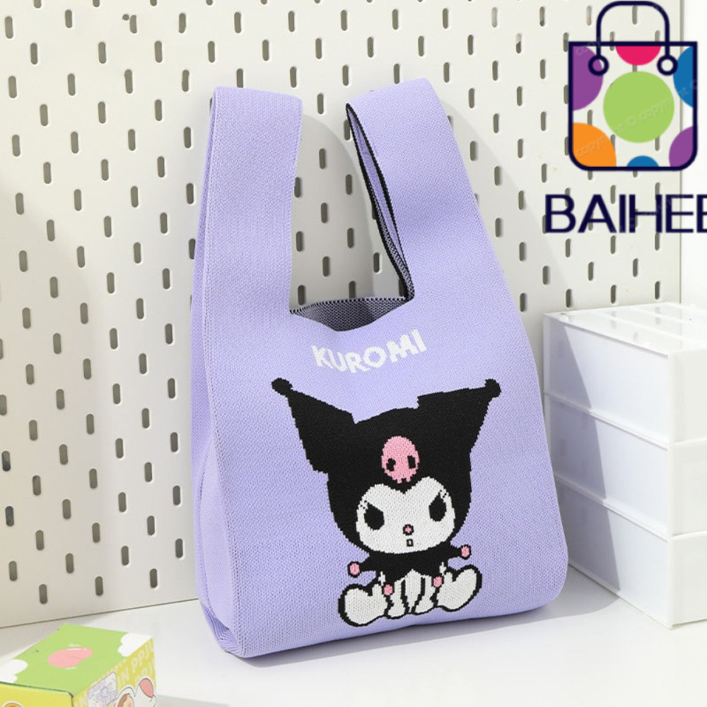 Baihee กระเป ๋ าข ้ อมือ, Casual Reusable Tote Bag, My Melody แบบพกพาน ่ ารัก Kuromi กระเป ๋ าถือผู ้ หญิง
