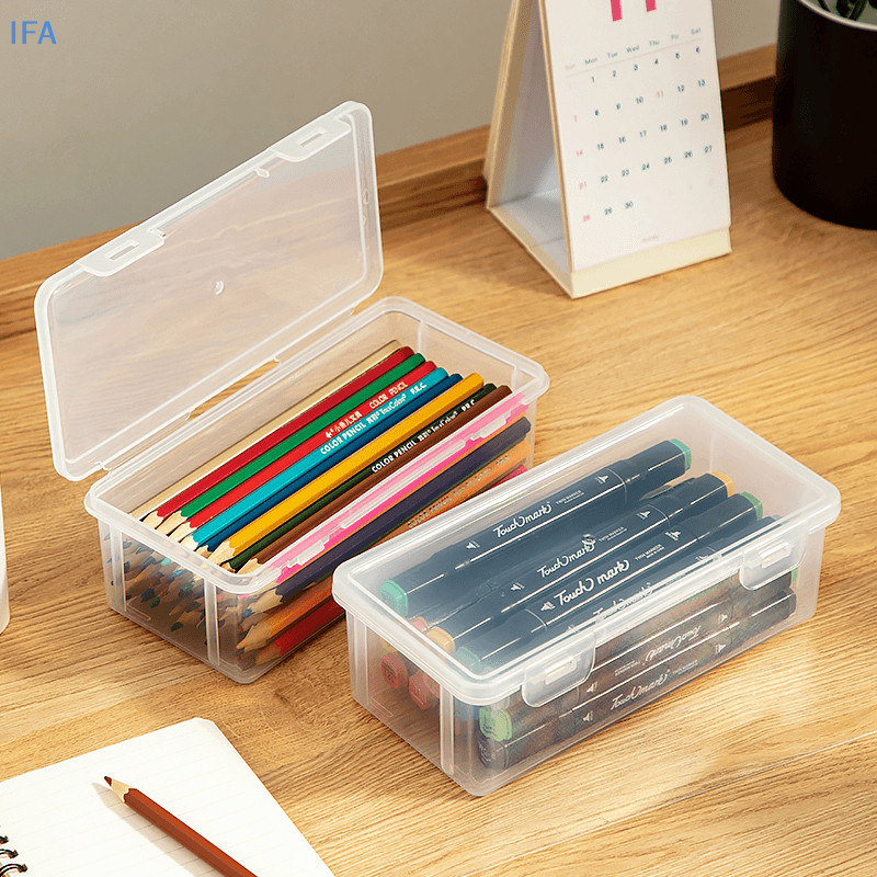 IFA กล่องแต่งหน้าเครื่องสําอางใสกล่องดินสอ Foundation Blush แปรงอายแชโดว์ผู้ถือเดสก์ท็อปเครื่องเขียนจัดเก็บ good