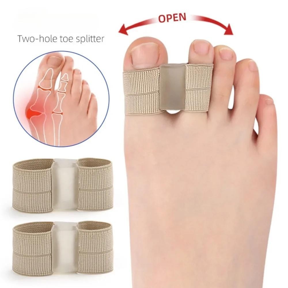 1/2pc Two Toe Separator Hallux Valgus Bunion Corrector Orthotics ฟุตกระดูก Thumb Adjuster Correction Pedicure ฟุต Straightener