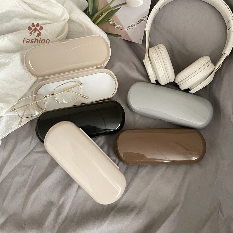 [แฟชั่น] แบบพกพาสีครีมแว่นตากรณีน่ารักแว่นกันแดดสายตาสั้นแว่นตากล่องเก็บเดินทางนักเรียนที่เรียบง่ายแว่นกันแดดกล่องกล่องเก็บ {ไทย}
