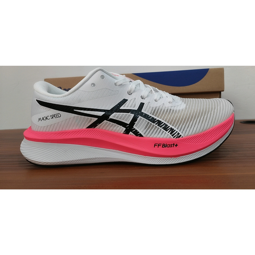 Asics MAGIC SPEED 3 ผู้ชายผู้หญิงคู่เต็มปาล์มแผ่นคาร์บอน Racing รองเท้าวิ่งกันกระแทก Rebound รองเท้า