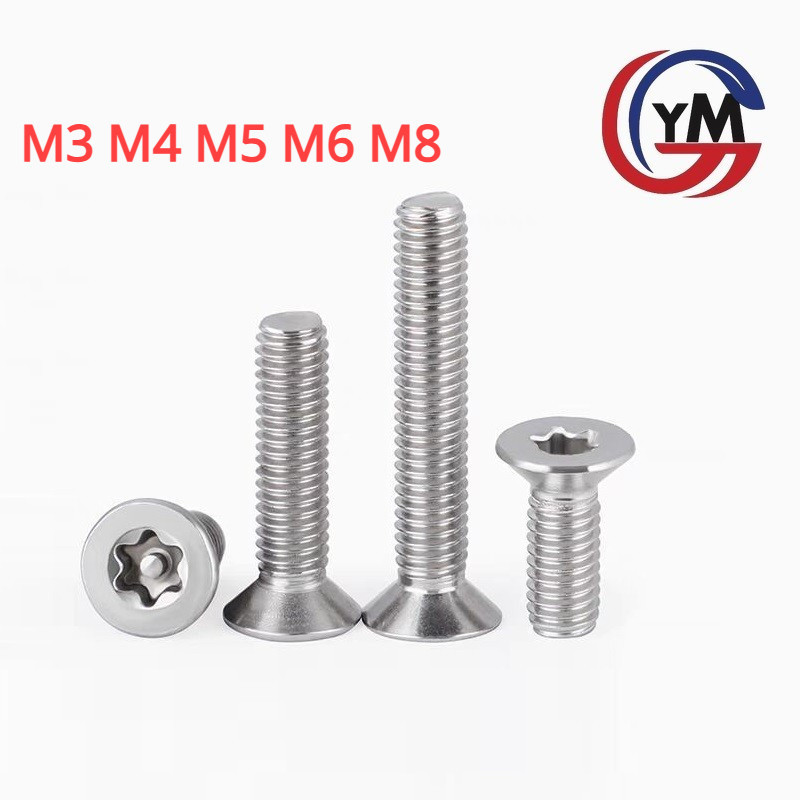 [YHM1] น็อต สกรู หัวเตเปอร์ F ดาว ท็อกซ์ แกนเดือย สแตนเลส 304 เกลียวมิล M3M4M5M6M8 / Flat Head Pin-Torx ราคา ถูกที่สุด ดีลบีเคเค