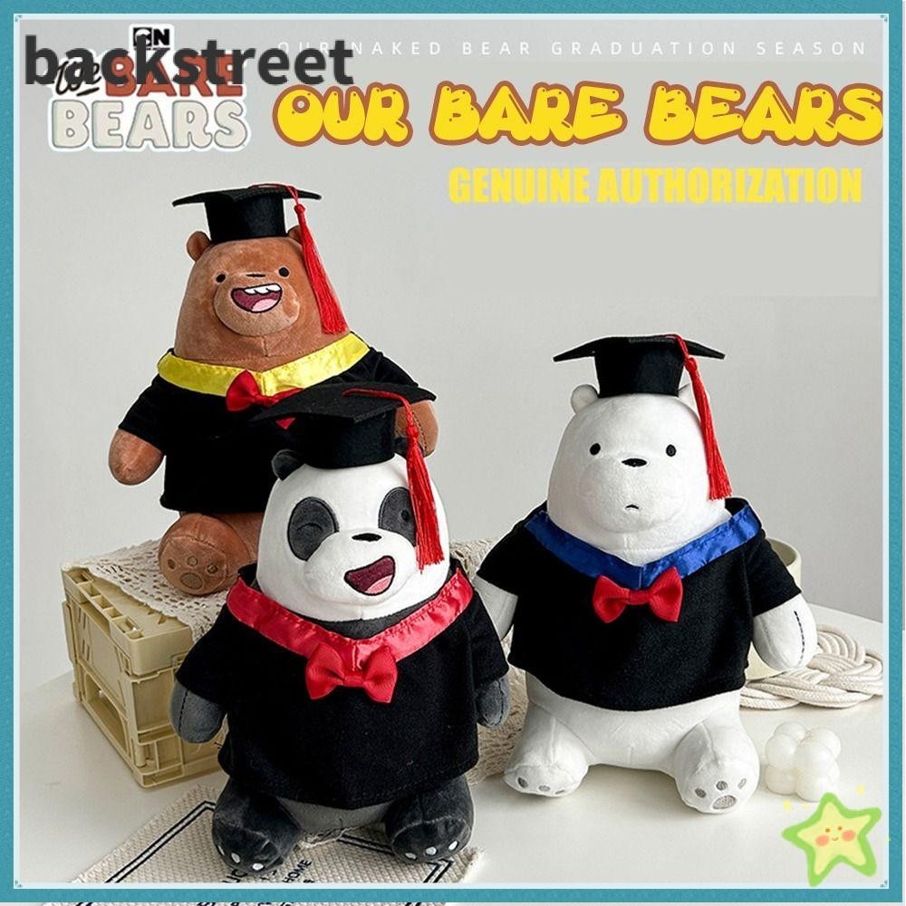 Backstreet ของเล ่ นตุ ๊ กตา ฤดูกาลรับปริญญา 27 ซม . ดร . Cap Panda Doll, Grizzly We Bare Bears Bare Bear Peluche Toy Panda Plushies
