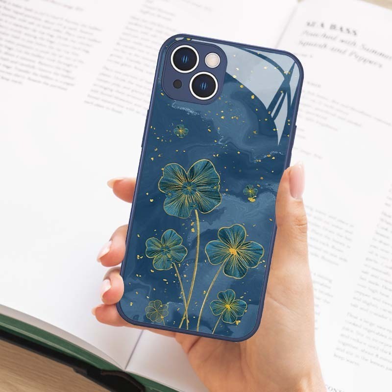 Golden Lucky Clover สําหรับ iPhone 15promax 14plusx 13Promax 12mini ใหม ่ 11 Pro 7 8plus xsmax ราคา ถูกที่สุด ดีลบีเคเค แกลเลอรีภาพที่ 2