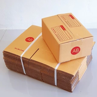 กล่องไปรษณีย์ เบอร์ AB ขนาด 14×20×12 ซม. กล่องพัสดุฝาชน แพ็ค 20 ใบ หนา 3 ชั้น ราคาส่ง พร้อมส่ง Quickcool