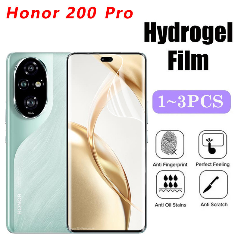 Honor 200 Pro 5G 2024 ฟิล์มไฮโดรเจลป้องกันหน้าจอปกอ่อนฟิล์มใสบน Honor200 Honor200Pro 200Pro ฟิล์มป้องกันโทรศัพท์ไม่