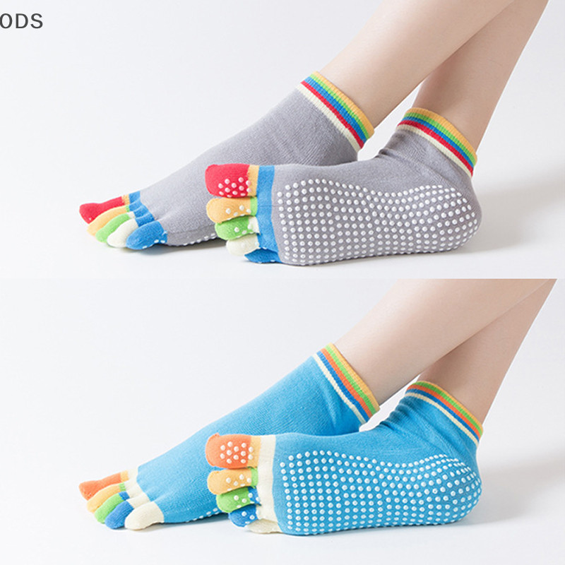 Ods 1 คู่สี Candy ถุงเท้าโยคะ Rain Five-toe แยก Professional Non-slip Dance ถุงเท้าโยคะ Dancers ถุงเท้าในร่มถุงเท้า OD