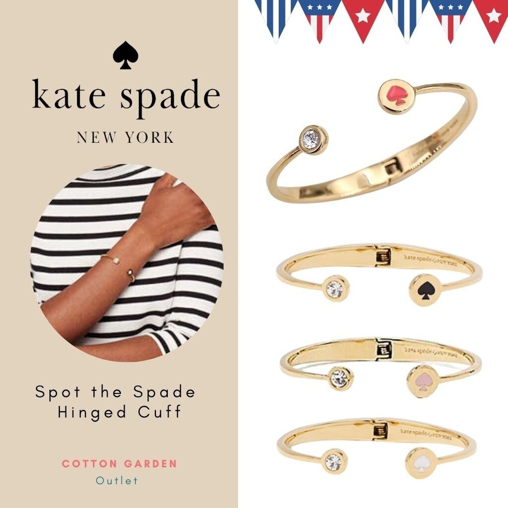 แท้ 💯 Spot the Spade ♠️ กำไลข้อมือ Open Hinged Cuff Bangle