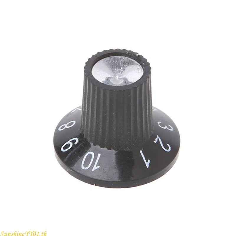 Sun Knob ปุ ่ มกีตาร ์ เครื ่ องขยายเสียง AMP Volume Tone Control Knob รอบอลูมิเนียมสําหรับ F