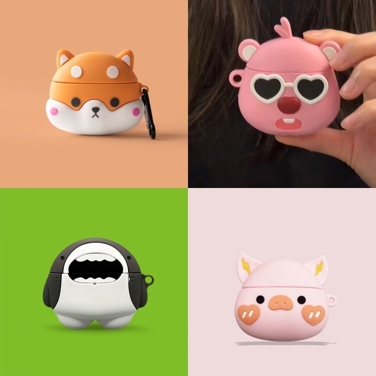 แฟชั่นการ์ตูนหูฟังพร้อมตะขอเข้ากันได้สําหรับ Jeep EW011 หูฟังฝาครอบหูฟังกล่องชาร์จกระเป๋า