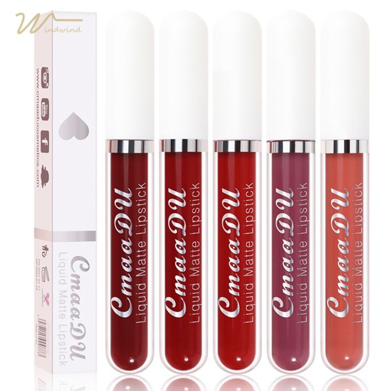 Windind CmaaDu 18 สี ลิปสติก เนื้อแมตต์กํามะหยี่ กันน้ํา ให้ความชุ่มชื้น ไม่ติดแก้ว ธรรมชาติ ยาวนาน