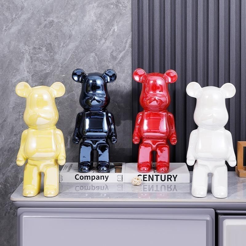 โมเดลหมี กระปุกออมสิน ขนาด 28/35CM. สีเมทัลลิค งานเซรามิคกระเบื้อง ออมเงิน ตกแต่งบ้าน ตั้งโชว์