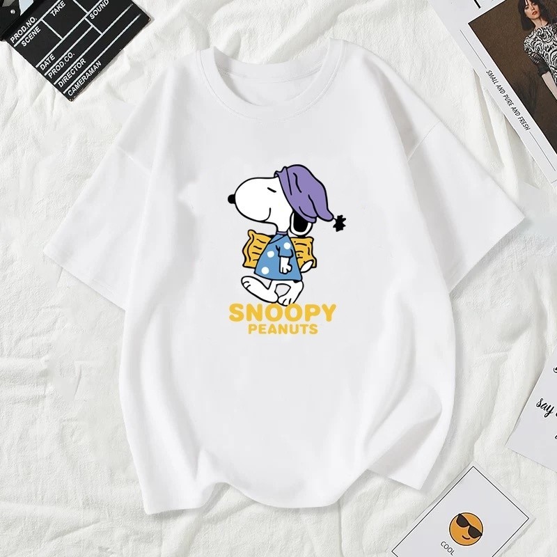 【ส่งจากไทย】SNOOPY สนูปปี้ T-shirt  ผ้าฝ้าย 100%S-5XL （H O เครื่องแต่งกาย）