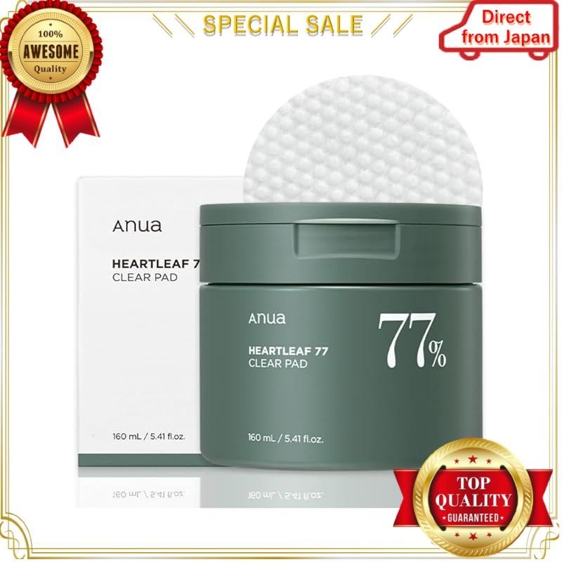 【Direct from JAPAN】ANUA Dandelion 77% Clear Pads (70 sheets) are wiping pads with toner for exfoliating and pore care, perfect for sensitive and dry skin. This Korean cosmetic product is an official, authentic item.