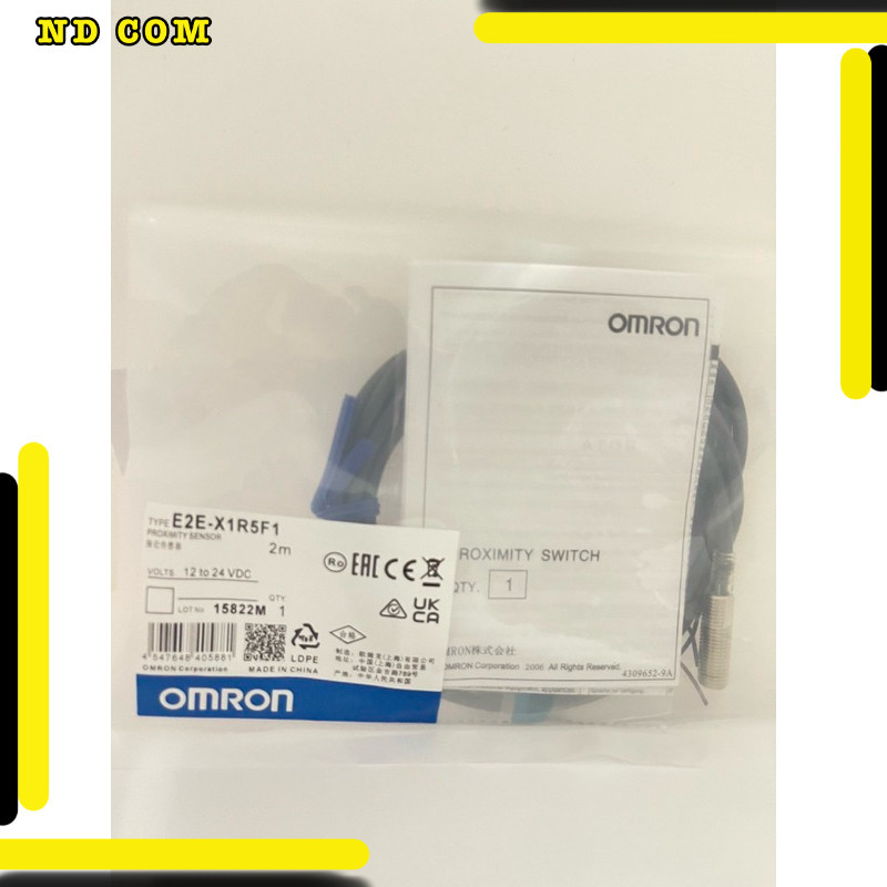 E2E-X1R5F1 ระยะจับ 1.5mm จับโลหะ หัว 8m 3สาย PNPNO  12V-24V