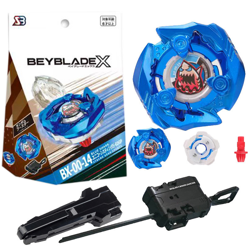 Limited Edition Beyblade X BX-14 Shark Edge Blue Beyblade Xtreme พร้อม Launcher Led Grip ชุดสําหรับ Beyblade Burst ของเล่นเด็กสําหรับเด็กของขวัญวันเกิด