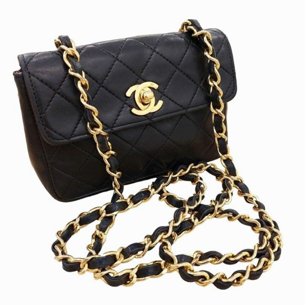 Chanel Vintage Mini Matrasse Chain Shoulder Bag Turn Lock Direct from Japan Secondhand