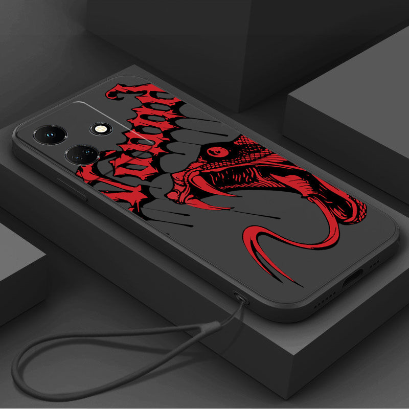 ปลอก INFINIX Hot 30i เคสโทรศัพท์แฟชั่นบุคลิกภาพ Cool งูพร้อมเชือกเส้นเล็กความงามซิลิโคน TPU Soft Shell ดีไซน์ใหม่กันกระแทก CASE