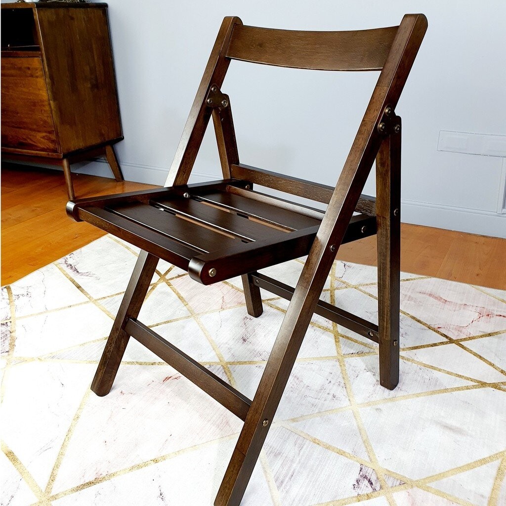 เก้าอี้ไม้พับได้ chair Folding Chair C-FC1 ผลิตจากไม้ยางพารา ราคา 2 ตัว