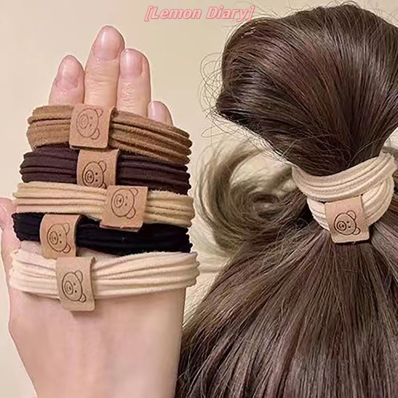 แอลดี| ความยืดหยุ่นสูงหนาผูกผมน่ารักหมียางรัดเครื่องประดับผมผู้หญิงใหม่