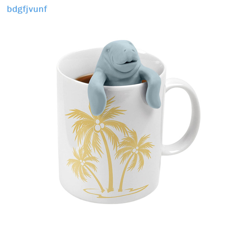 Bdgf Manatee Shape ที่กรองชา, ซิลิโคนกรองชา, กาน้ําชาแบบหลวมน่ารัก, ของขวัญสําหรับคนรักชา, ที่กรองชาใบหลวม 1 อัน TH