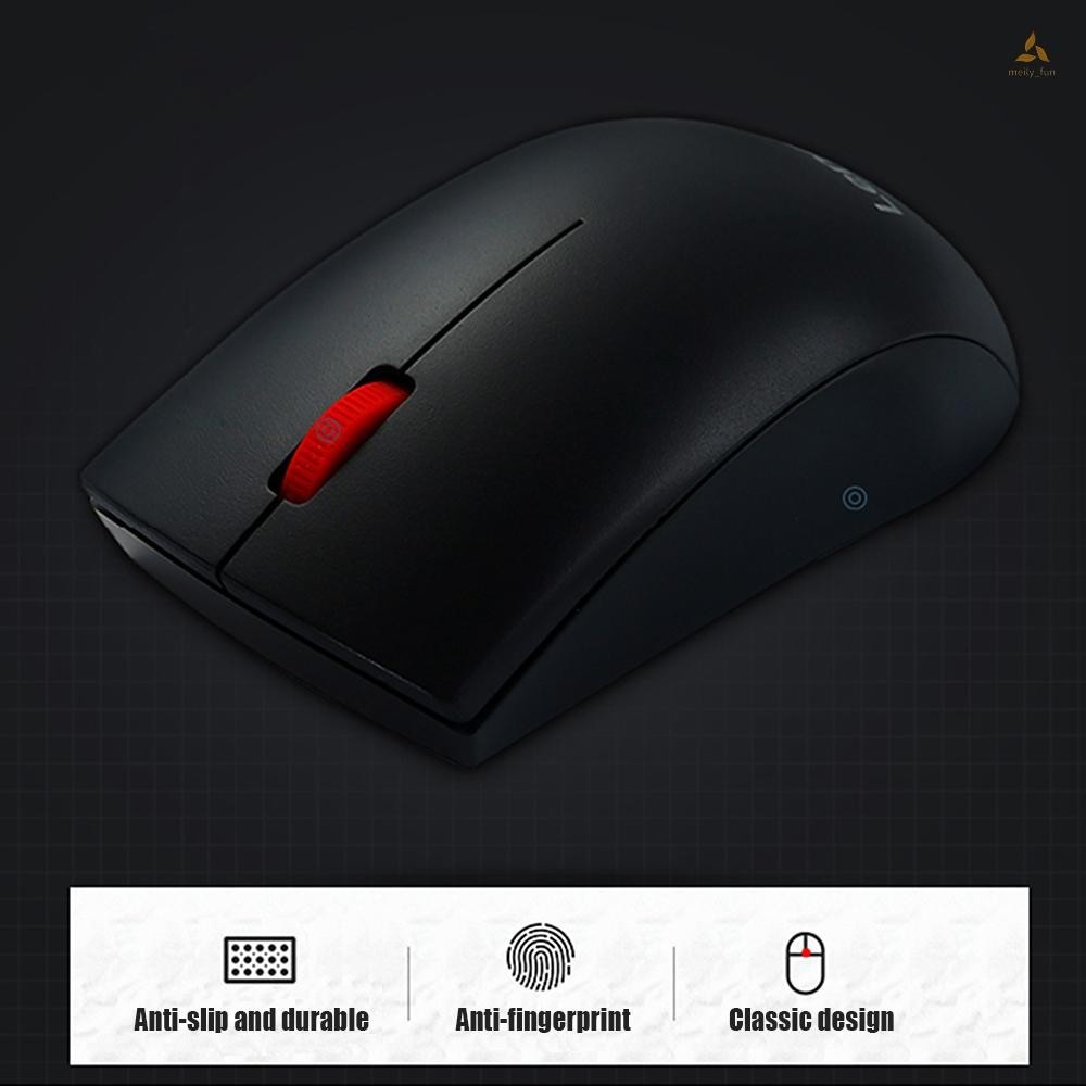 Lenovo M120 Pro เมาส์ไร้สาย 2.4GHz เมาส์แล็ปท็อปพร้อมตัวรับสัญญาณ USB น้ําหนักเบา Ergonomic Optical เมาส์ไร้สายเมาส์คอมพิวเตอร์สําหรับแล็ปท็อป PC คอมพิวเตอร์ Mac Office/ใช้ในบ้าน