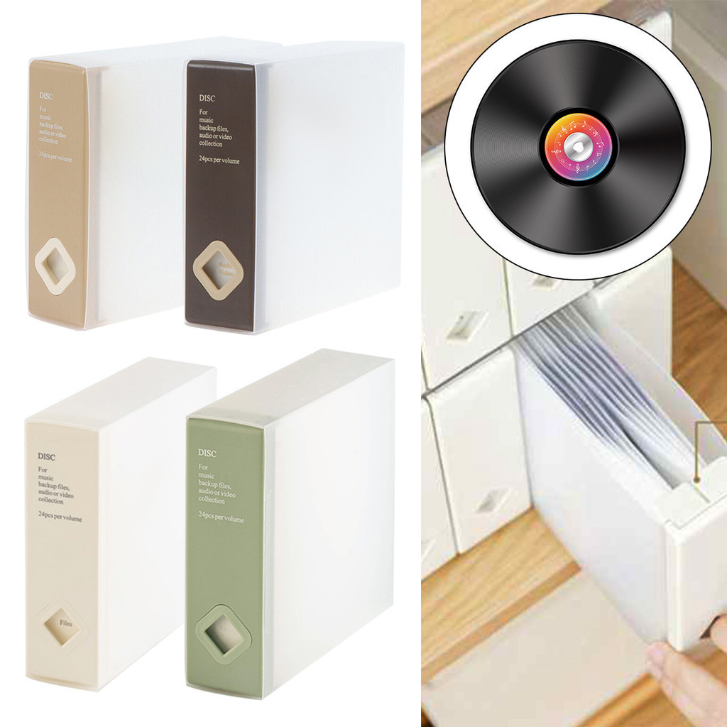 แบบพกพา 24 ชิ้น DVD CD Storage Case CD/DVD กรณีกระเป๋าสตางค์ผู้ถือหนังสือเล่มเล็ก CD ถุงพลาสติกกล่องอัลบั้มกรณีกล่องเก็บเชิงปฏิบัติ
