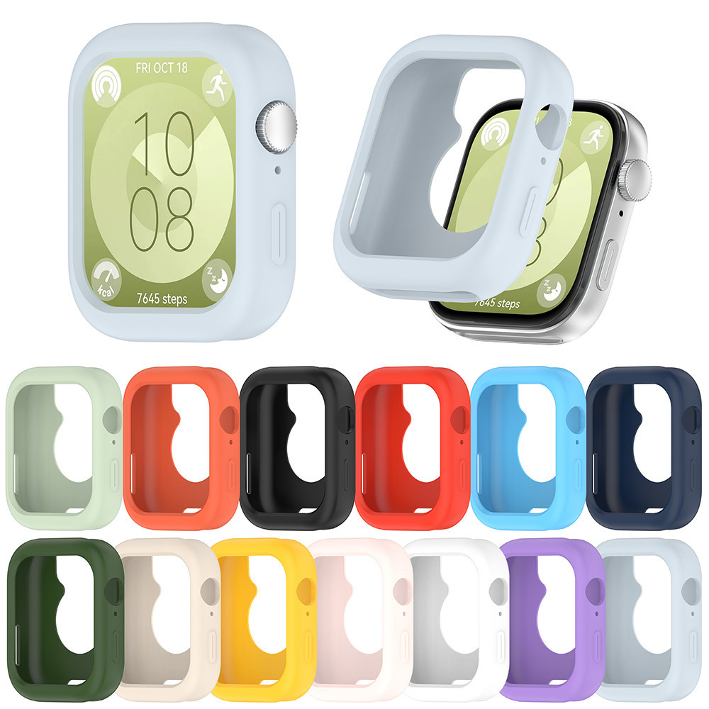 เคสซิลิโคนใหม่สําหรับ Huawei Watch Fit 3 สมาร์ทวอทช์กรอบกันชนสําหรับ Huawei Watch Fit3 ฝาครอบกรณี