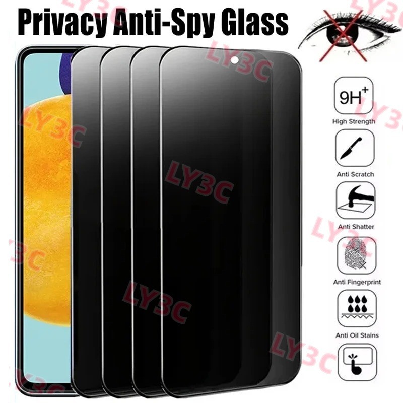 Anti-spy ตัวป้องกันหน้าจอความเป็นส่วนตัว TECNO POVA 2 3 4 5 Pro Neo Spark 10C 5 AIR 6 Pro 6 GO Pourvoir 4 กระจกนิรภัย Anti-Peek HD ฟิล์มป้องกันแบบเต็ม
