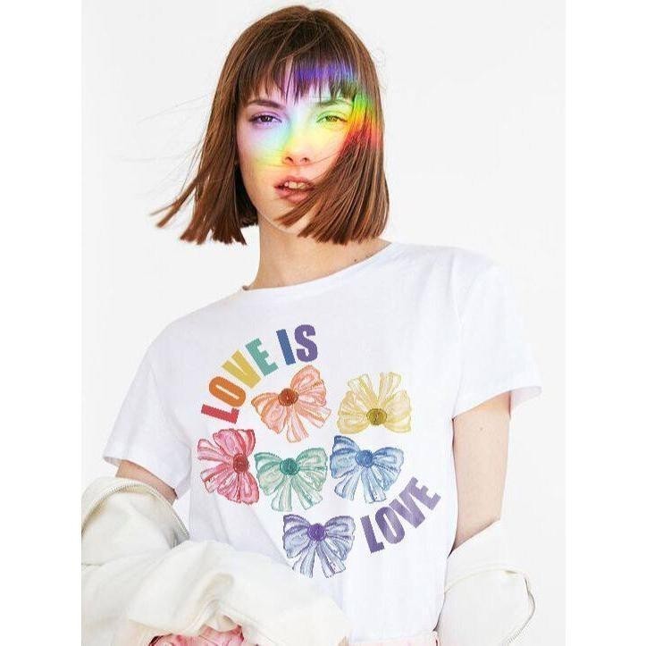 [พร้อมส่ง]🏳️‍🌈 Pride Month🏳️‍🌈 เสื้อยืด pride month เสื้อ สิ คอกลม สีดำ หลวม สวยๆ S-5XL