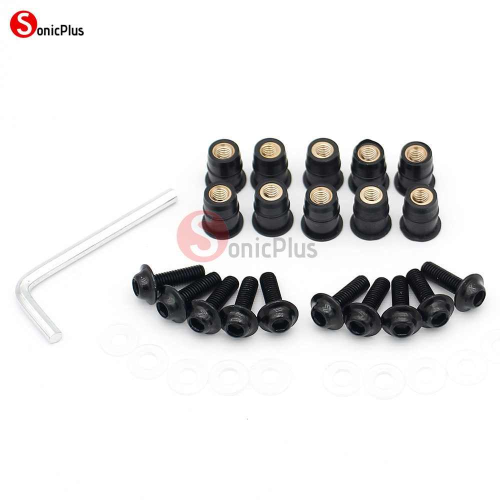 สําหรับ Honda CB650R CBR650R CB 650R 2023 2024 10Ps รถจักรยานยนต์ 5 มม.กระจก Visor Bolts สกรู Nut Fastener Kit - รูปที่ 4