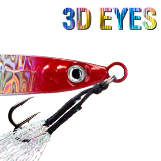 Metal Slow Jig 10-60g Sinking Casting Jigging Bait พร้อม Two Assist Hook สําหรับ Tuna Bass ในเกียร์ตกปลาน้ําจืดน้ําเค็ม